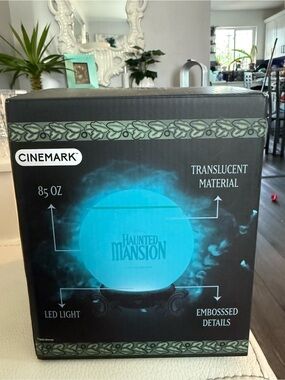 Cinemark Haunted Mansion LED Light Globe popcorn container- Blue 🔮collectible